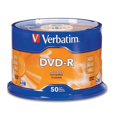 Диск DVD-R 50 Verbatim, 4.7Gb, 16x, Matt Silver, Cake Box (43548) 116455 фото