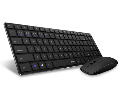 Комплект бездротовий Rapoo 9300M Black, Optical, клавіатура+миша 180225 фото