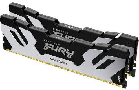 Память 32Gb x 2 (64Gb Kit) DDR5, 6400 MHz, Kingston Fury Renegade, Black/Silver (KF564C32RSK2-64) 279289 фото