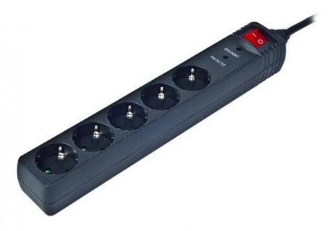 Фильтр сетевой EnerGenie, 5 розеток, 1.5 м, Black (SPG5-C-5) 209344 фото