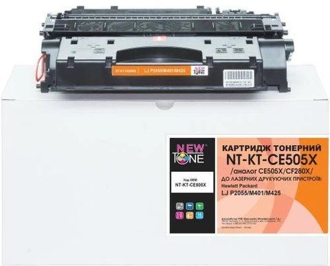Картридж HP 05X (CE505X), Black, NewTone (NT-KT-CE505X) 241395 фото