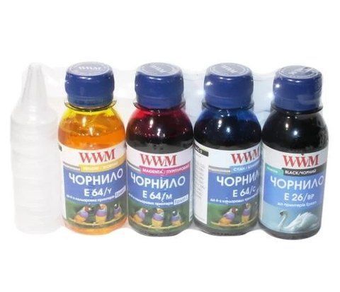 Комплект чорнил WWM Epson L605/L4150/L1455, 4 x 100 мл (E26/64SET4-2) 166666 фото