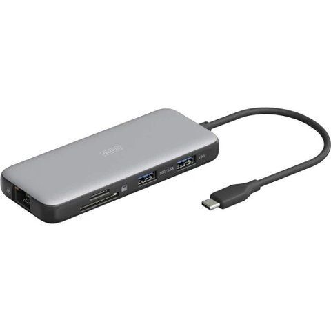 Док-станція Digitus USB-C 8 Port, Black/Grey (DA-70915) 299780 фото