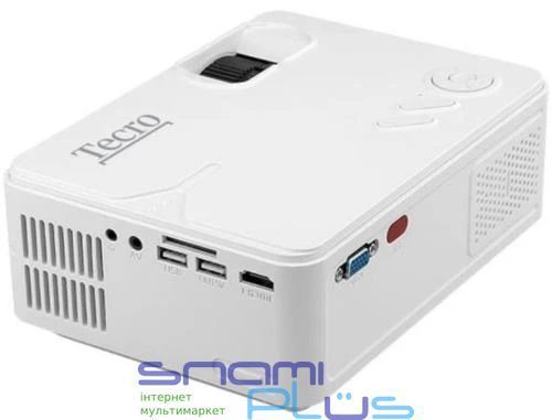 Проектор Tecro PJ-1015, LCD, 1500:1, 1500 lm, 800x480, HDMI, VGA, USB, AV, SD 257732 фото