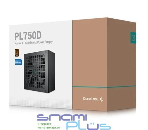 Блок живлення 750 Вт, Deepcool PL750D, Black (R-PL750D-FC0B-EU-V2) 288312 фото