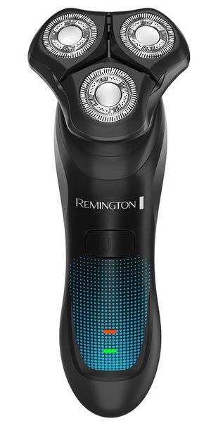 Електробритва Remington XR1430 Hyperflex Aqua, Black, роторна, сухе-вологе гоління, 3 головки, тример, індикатор зарядки, антибактеріальне покриття голівок, робота від акумулятора 259638 фото