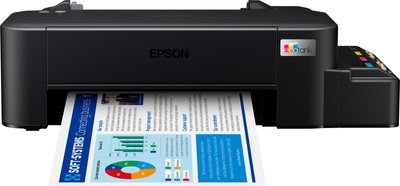 Принтер струменевий кольоровий A4 Epson L121, Black, 720х720 dpi, до 9/4.8 стор/хв, USB, вбудоване СНПЧ по 40 мл, чорнило 664 (C11CD76414) 229332 фото