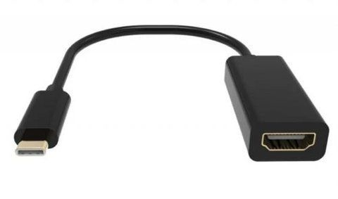 Переходник Type-C (M) - HDMI (F), Viewcon, Black, 15 см, 4K / 60 Гц (TE385) 243277 фото