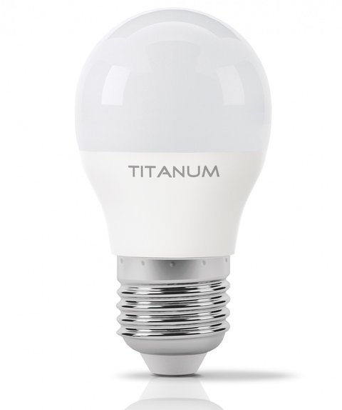 Лампа світлодіодна E27, 6 Вт, 4100K, G45, Titanum, 510 Лм, 220V (TLG4506274) 272315 фото