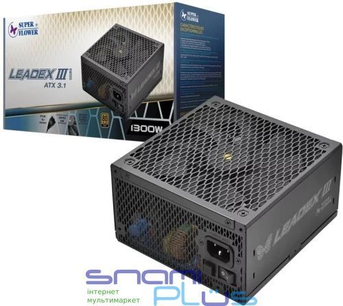Блок живлення 1300 Вт, Super Flower LEADEX III GE, Black (SF-1300F14GE) 320155 фото