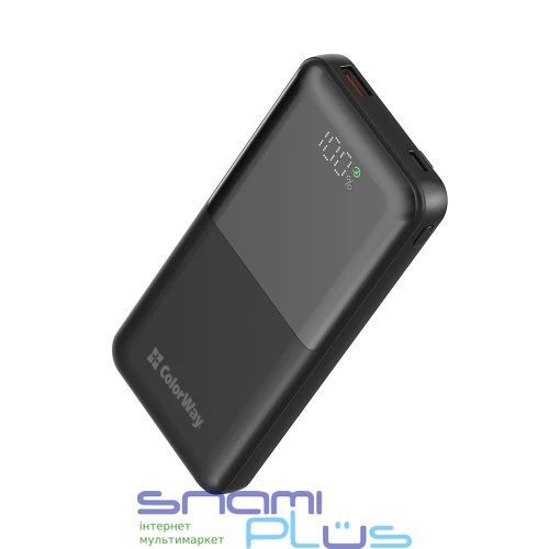 Універсальна мобільна батарея 10000 mAh, ColorWay, Black, 22.5 Вт (CW-PB100LPB3BK-PDD) 323771 фото