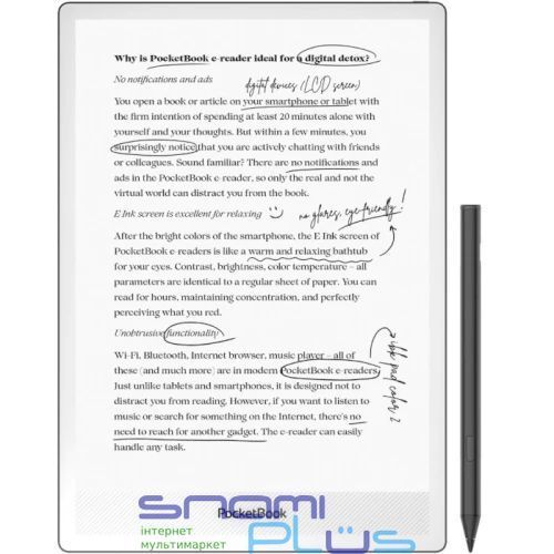 Електронна книга 10.3" PocketBook InkPad One, Black (PB1030-8-WW) 326397 фото