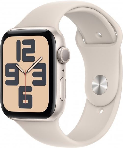 Смарт-годинник Apple Watch SE GPS (A2723), 44 мм, Starlight, Starlight Sport Band (S/M), 448x368 (OLED LTPO, Retina), Apple S8, 32Gb, GPS, WiFi 4, Bluetooth 5.0, 32.9 г (MRE43QP/A) 274632 фото