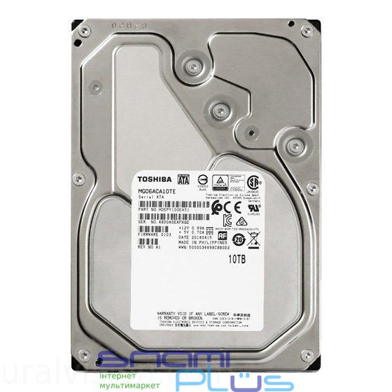 Жорсткий диск 3.5' 10Tb Toshiba Enterprise Capacity, SATA3, 256Mb, 7200 rpm (MG06ACA10TE) 191642 фото