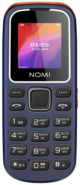 Мобильный телефон Nomi i1441 Blue, Dual Sim (Mini-SIM), 1.44' (128x128) TN, MicroSD (до 16 ГБ), BT, MP3, 600mAh 285547 фото