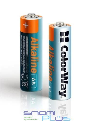 Батарейка AA (LR6), щелочная, ColorWay Alkaline Power, 40 шт, 1.5V, Color box (CW-BALR06-40CB) 267608 фото