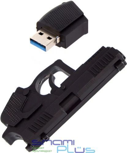 Флеш накопичувач USB 64Gb ColorWay "Pistol", Black, USB 3.0 (CW-USBPL64) 319181 фото