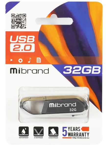 USB Flash Drive 32Gb Mibrand Aligator Grey (MI2.0/AL32U7G) 213942 фото