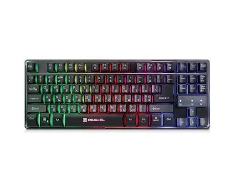 Клавіатура REAL-EL Gaming 8710 TKL Backlit, Black 183702 фото