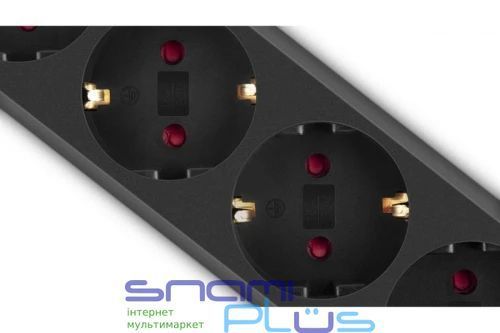 Фильтр сетевой REAL-EL RS-6 Protect M, 6 розеток, 1.8 м, Black (EL122300032) 304941 фото