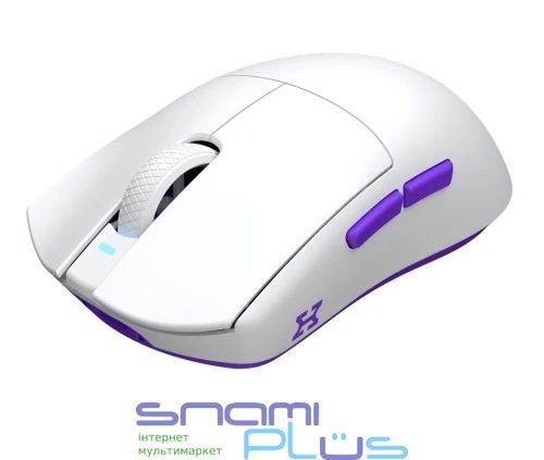 Мышь беспроводная Hator Hellyberry HM47, White/Violet, док-станция 326640 фото