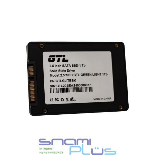 Твердотільний накопичувач SSD 1Tb, GTL Green Light, SATA3, 2.5", Bulk (GTLGLITBBK) 309578 фото