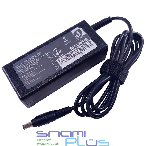 Блок питания 1StCharger для ноутбукiв Samsung 60W (16V/3.75A) 5.5x3.0 силовой кабель Retail BOX 251463 фото