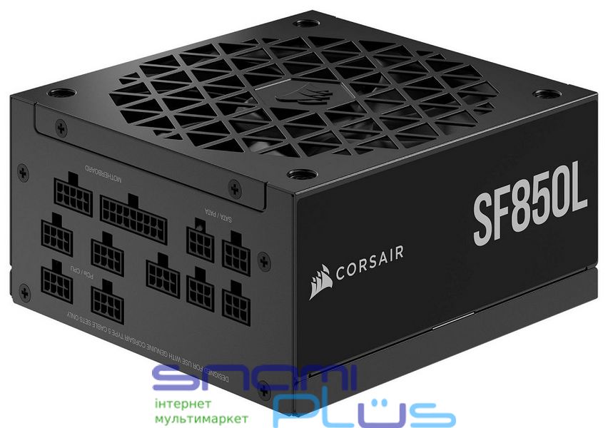 Блок питания 850 Вт, Corsair SF850L, Black, SFX, модульный, ATX 3.0, PCIE 5.0, 80+ Gold (CP-9020245-EU) 271827 фото