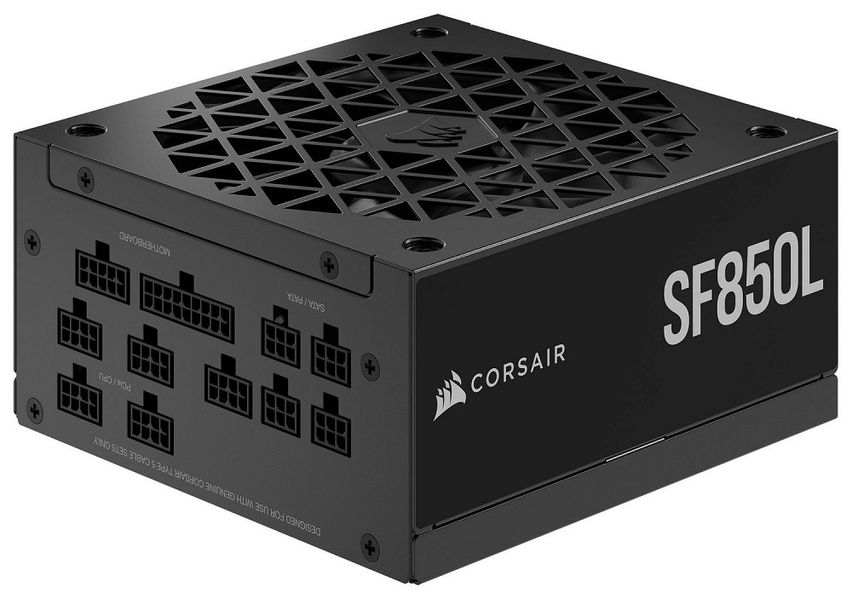 Блок живлення 850 Вт, Corsair SF850L, Black, SFX, модульний, ATX 3.0, PCIE 5.0, 80+ Gold (CP-9020245-EU) 271827 фото