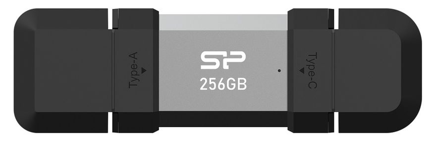 USB 3.2 / Type-C Flash Drive 256Gb Silicon Power Mobile C51, Black/Grey (SP256GBUC3C51V1S) 284294 фото