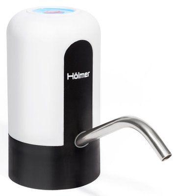 Помпа для води Holmer HHW-10P, електрична, акумулятор 1200mA, до бутилів: 1.5, 5.7, 10, 11.3, 15, 18.9 л, одного заряду вистачає на 6х18.9 л, пластик 191181 фото