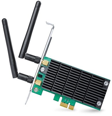 Мережева карта PCI-E TP-LINK Archer T6E, 2.4GHz/5GHz, AC1300 (до 867/400 Мбіт/с), PCI-E 1x, 2 знімні дводіапазонні всеспрямовані антени 204651 фото
