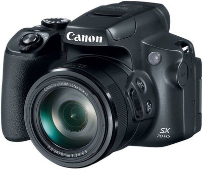 Фотоапарат Canon Powershot SX70 HS Black, Матриця 1/2.3', 20.3 Мп, Зум: 65x (оптичний), 4x (цифровий), підтримка карт пам'яті SD/SDHC/SDXC, LCD-дисплей 3', 4K-відео, Wi-Fi, живлення від літій-іонного акумулятора, 127 x 90,9 x 116,6 мм, 610 г 180119 фото