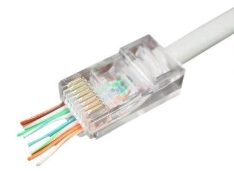 Коннектор RJ45, UTP, 10 шт, Cablexpert, модульная вилка со сквозными отверстиями (LC-PTU-01/10) 208330 фото