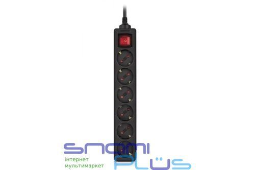 Фильтр сетевой REAL-EL RS-6 Protect M, 6 розеток, 3 м, Black (EL122300034) 304942 фото