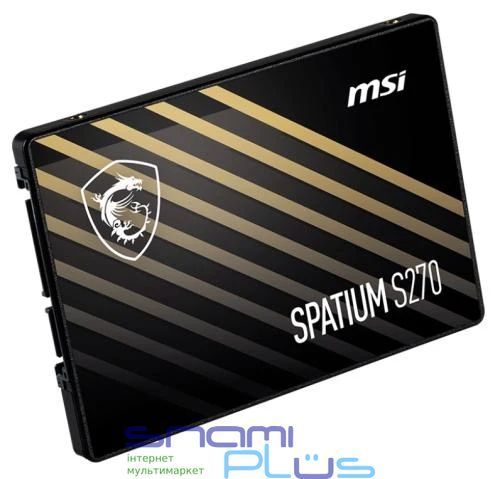 Твердотельный накопитель SSD 480Gb, MSI Spatium S270, SATA3, 2.5" (S78-440E350-P83) 265911 фото