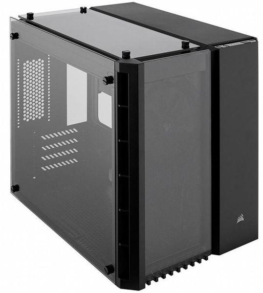 Корпус Corsair Crystal 280X, Black, Small Form, без БЖ, для Micro ATX / Mini-ITX, макс. CPU - 150 мм / GPU - 300 мм, 2xUSB 3.0, 2x120 мм, бічна панель із загартованого скла (CC-9011134-WW) 271081 фото