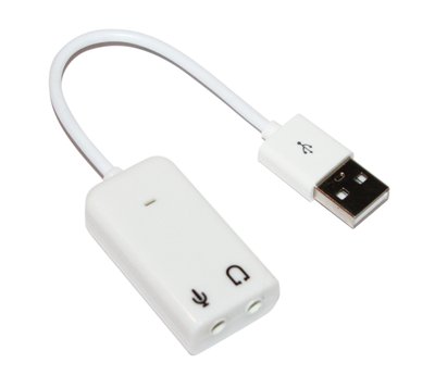 Звукова карта USB 2.0, 7.1, Dynamode C-Media 108, White, 90 дБ, Xear 3D, Box (USB-SOUND7-WHITE) 149339 фото