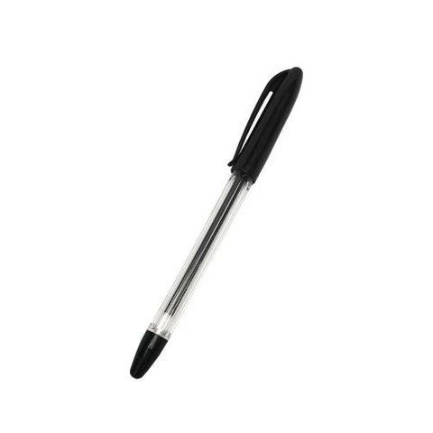 Ручка кулькова 0.7 мм, H-Tone, чорна, з грипом, 50 од (JJ201307-black) 247177 фото