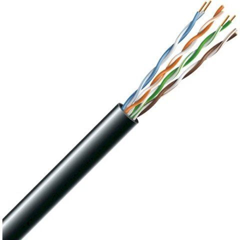 Кабель U/UTP, Cu (медь), для внешней прокладки, 4x2x24 AWG, ЗЗКМ, Cat.5E, бухта 305 м, PE (7091003) 295476 фото