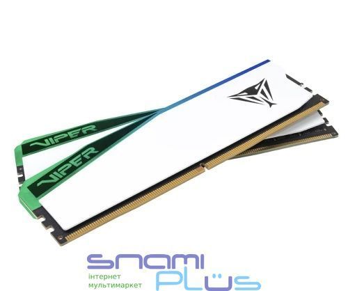 Пам'ять 16Gb x 2 (32Gb Kit) DDR5, 6000 MHz, Patriot Viper Elite 5 RGB, White (PVER532G60C30KW) 324095 фото