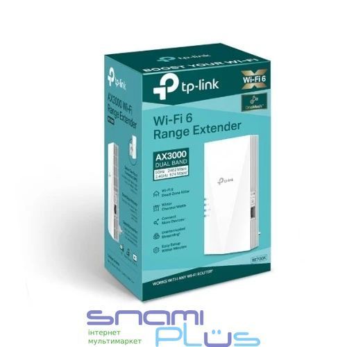Точка доступа-усилитель TP-Link RE700X, AX3000, White 315272 фото