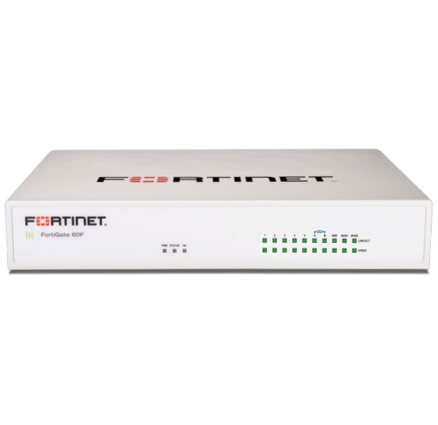 Міжмережевий екран Fortinet FG-60F, 10x GE RJ45 ports (including 7x Internal ports, 2x WAN ports, 1x DMZ port), 1xUSB, 1xRJ45 console port 284370 фото