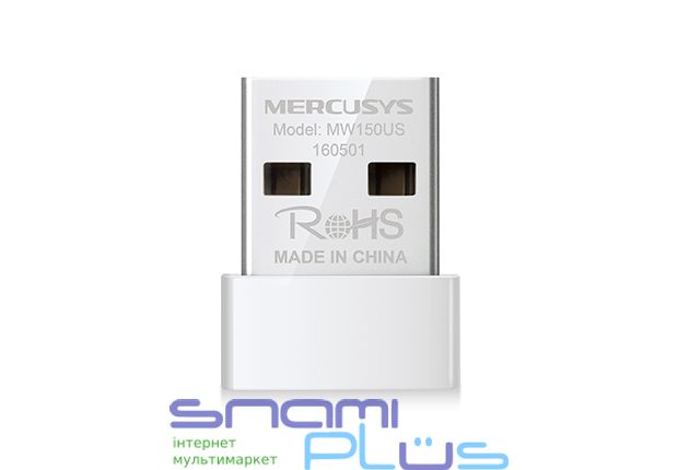 Мережевий адаптер USB Mercusys MW150US Wi-Fi 802.11n 150Mb, Pico, USB 174618 фото