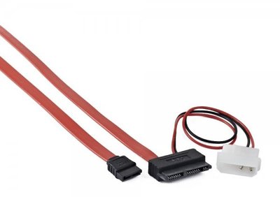 Кабель SATA суміщений з живленням, Red, 45/25 см, Cablexpert, підключення живлення Molex, для накопичувачів 1.8' (CC-MSATA-001) 207792 фото
