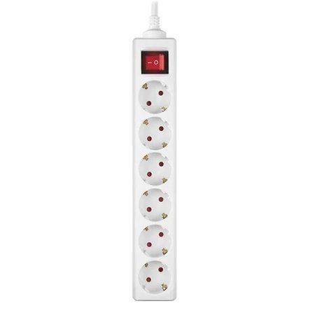Фильтр сетевой REAL-EL RS-6 Protect M, 6 розеток, 1.8 м, White (EL122300031) 304944 фото