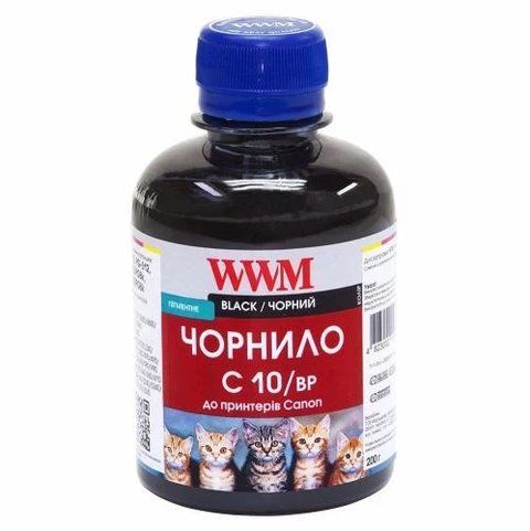 Чорнило WWM Canon PG-510/512/440, PGI-425Bk/520Bk, Black, 200 мл, пігментне (C10/BP) 34123 фото