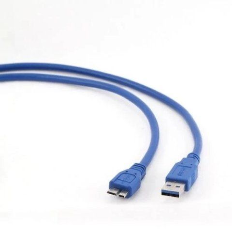 Кабель USB 3.0 AM - microUSB (5P), 3 м, Blue, Cablexpert (CCP-mUSB3-AMBM-10) 208014 фото