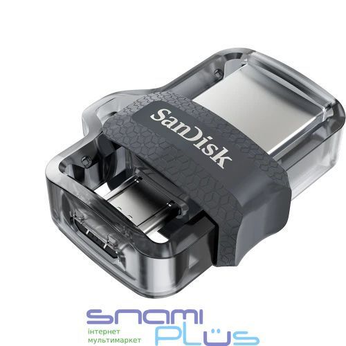 Флеш накопичувач USB 64Gb SanDisk Ultra Dual m3.0, Black (SDDD3-064G-G46) 166117 фото