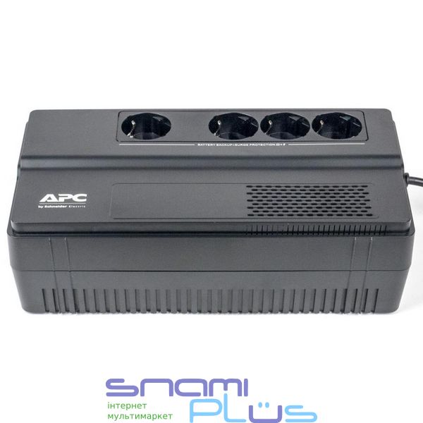 Источник бесперебойного питания APC Easy-UPS 650VA, Black, 375 Вт, 4xSchuko, AVR, IP20, 93x165x305 мм, 4.5 кг (BV650I-GR) 183173 фото